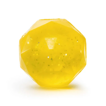 Balle rebondissante facettes oiseau - Jaune