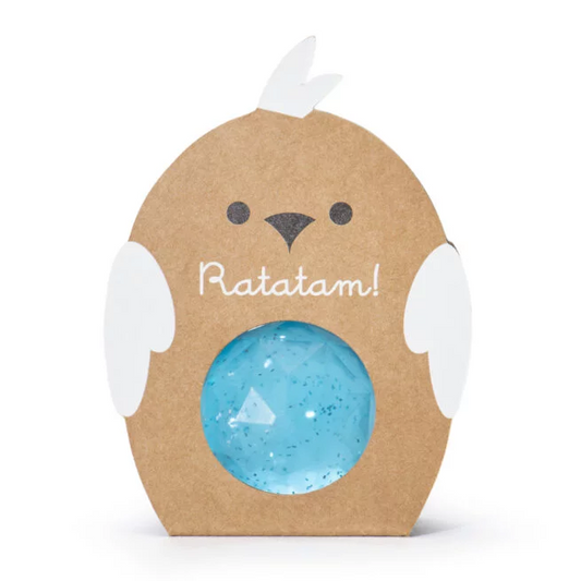 Balle rebondissante facettes oiseau - Bleu