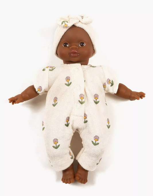 Babies - Combinaison Lili et son headband en éponge Fleurs douces Emile & Ida