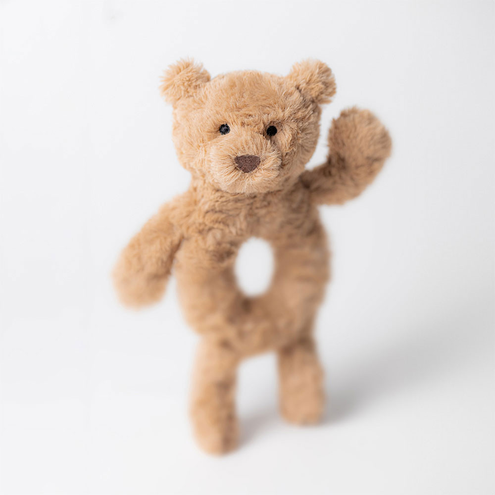 Bartholomew Bear Ring Rattle - 18cm x 8cm x 2cm
