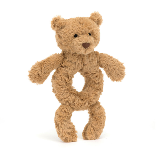 Bartholomew Bear Ring Rattle - 18cm x 8cm x 2cm