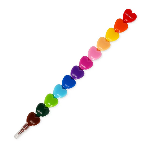 12 CRAYONS COULEUR EMPILABLES - DREAM IN COLOUR - HEART
