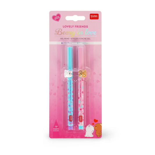 Set 2 Stylos Lovely Friend - BEARY IN LOVE - TEDDY BEAR