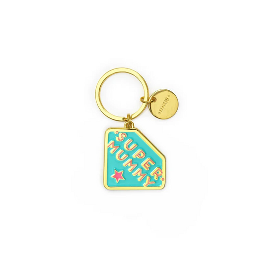 PORTE-CLÉS EN MÉTAL ÉMAILLÉ - WHAT A KEY RING - SUPER MUMMY