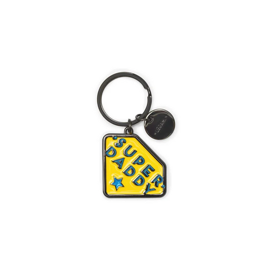 PORTE-CLÉS EN MÉTAL ÉMAILLÉ - WHAT A KEY RING - SUPER DADDY
