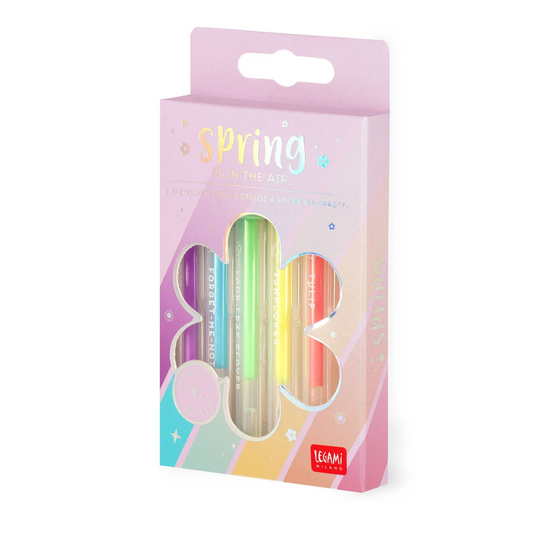 SET 6 MINI STYLOS À ENCRE GEL - SPRING IS IN THE AIR - PASTEL