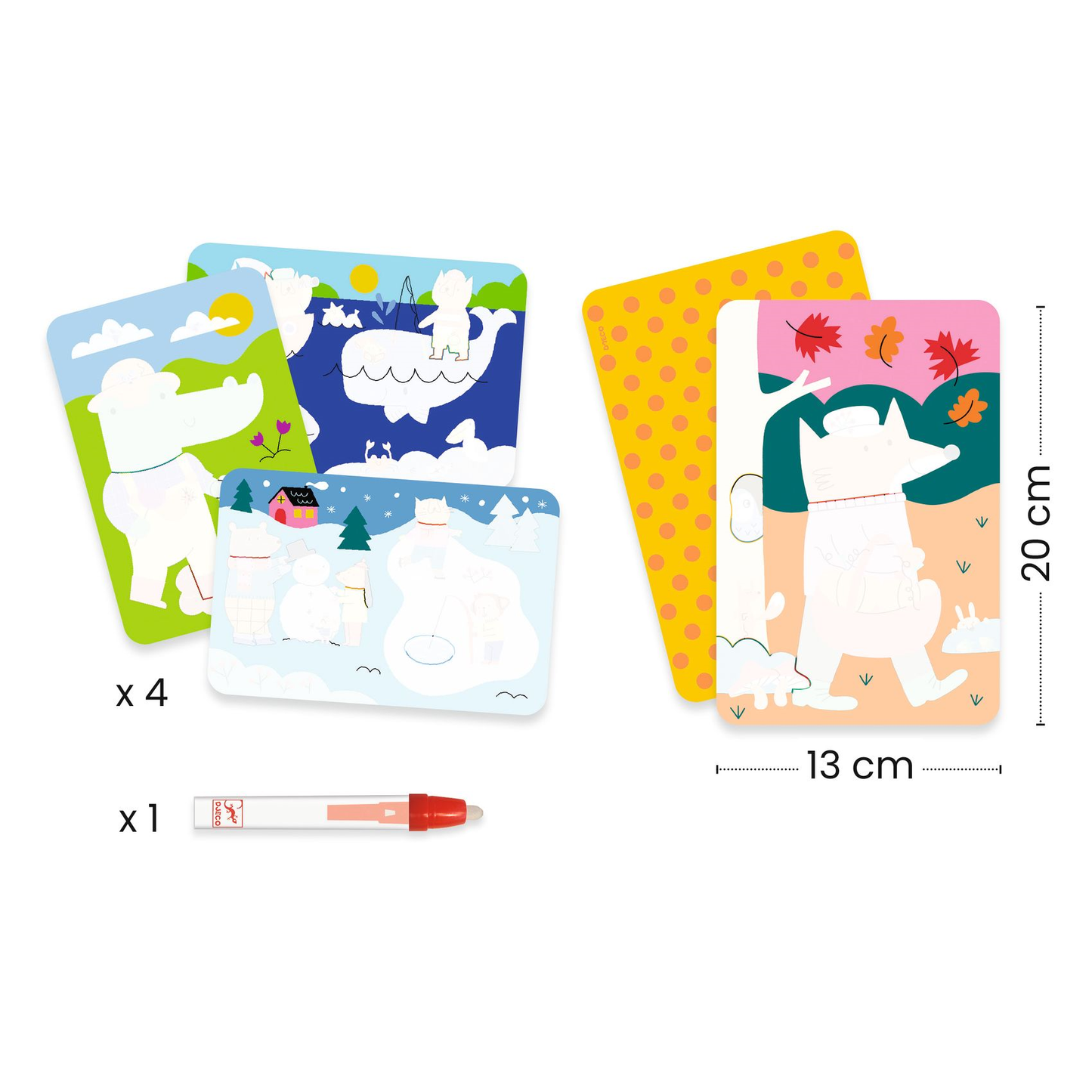 Coloriage pour les petits - 4 saisons