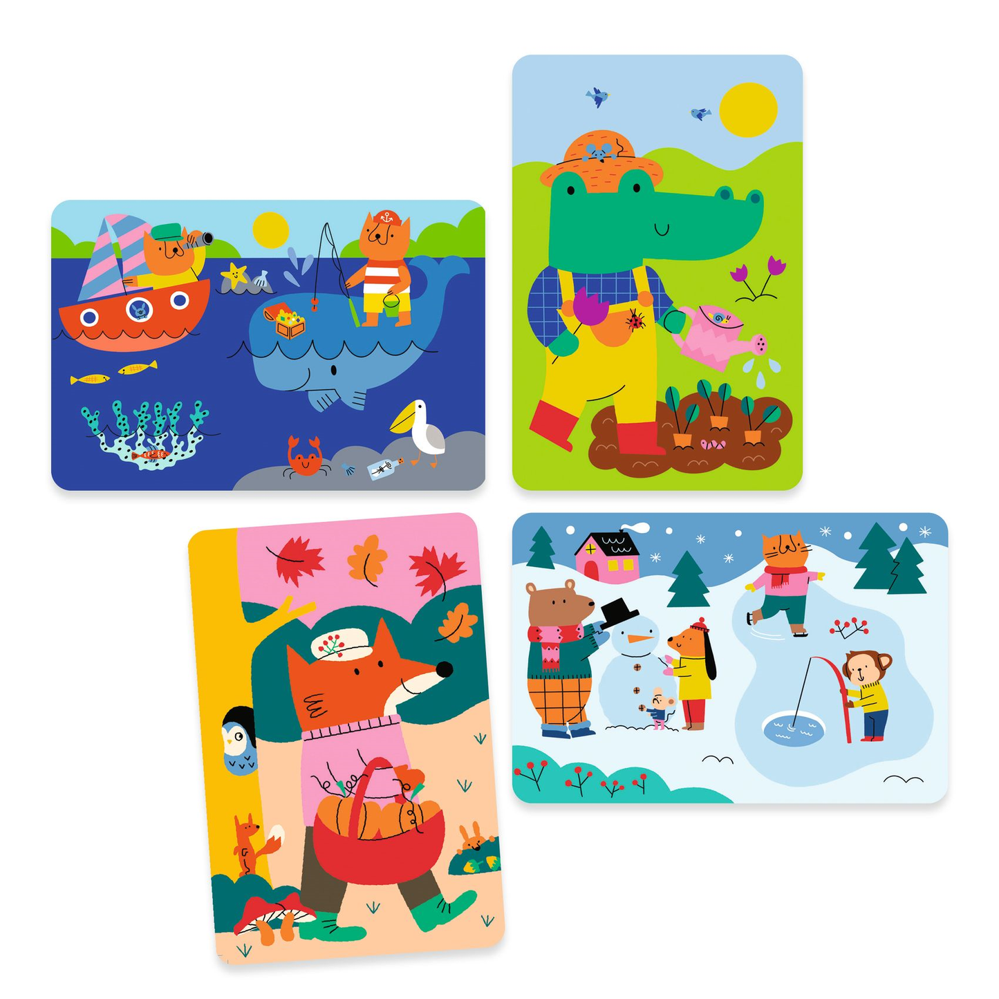Coloriage pour les petits - 4 saisons