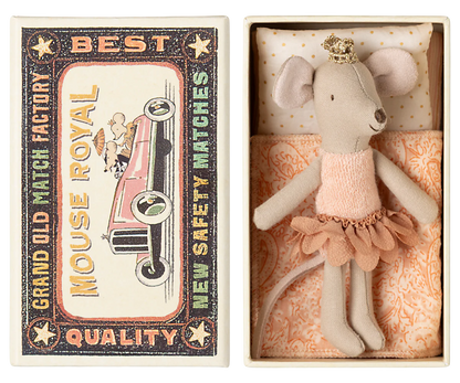 Princess mouse, little sister in matchbox