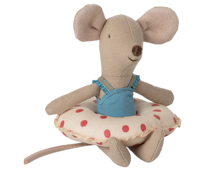 Beach mouse with float, Little sister - Red dot