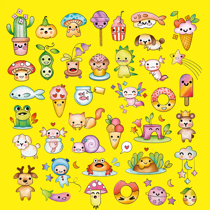 Pochoirs Kawaii