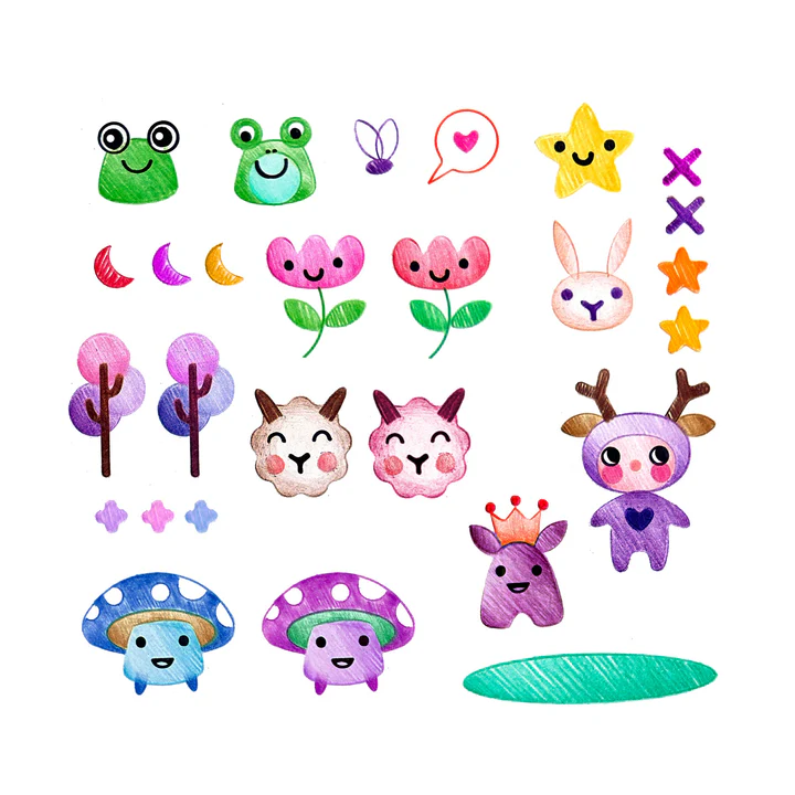Pochoirs Kawaii