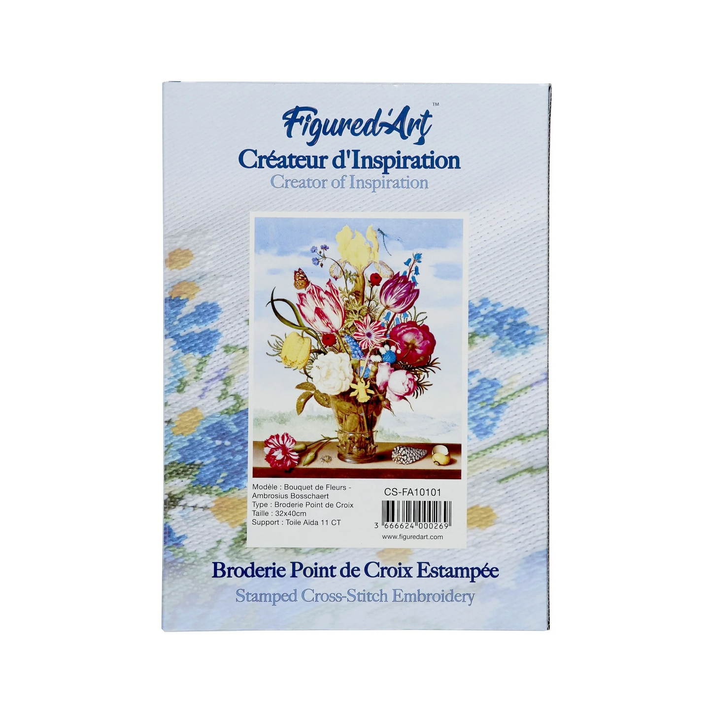 Broderie Point de croix Figured'Art - Bouquet de Fleurs - Ambrosius Bosschaert t