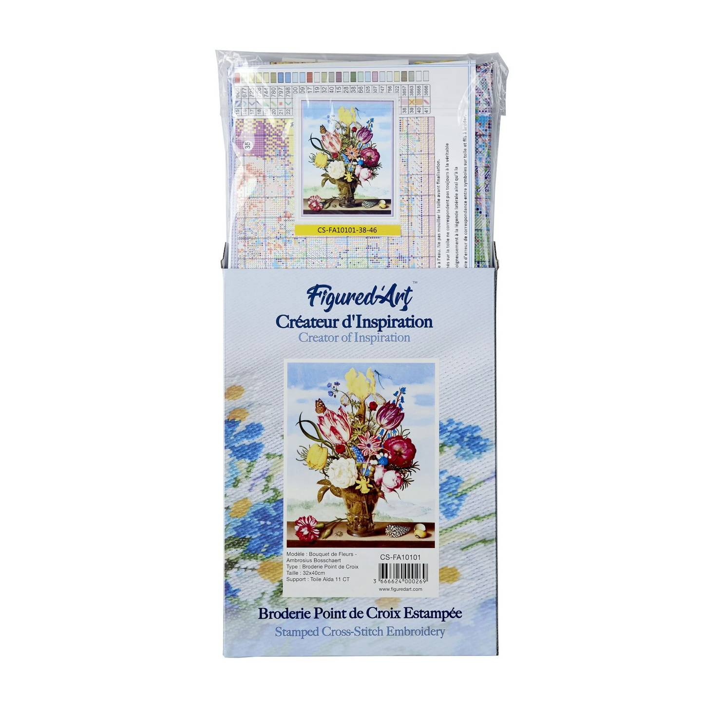 Broderie Point de croix Figured'Art - Bouquet de Fleurs - Ambrosius Bosschaert t