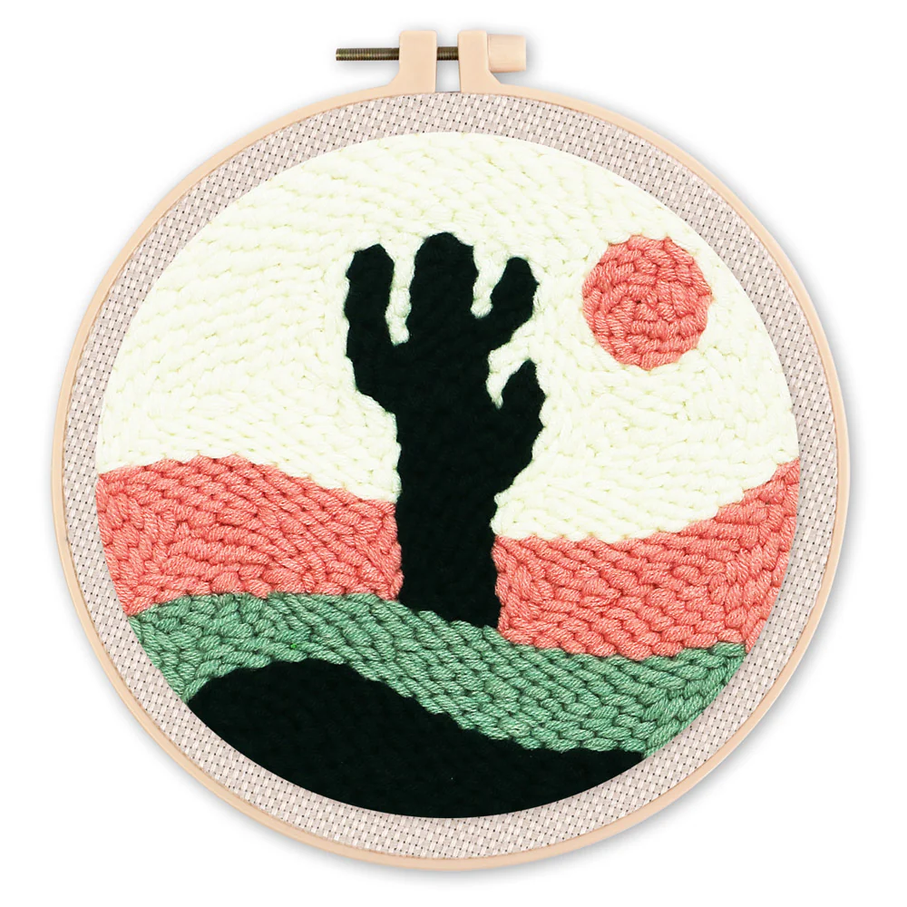 Punch needle Figured'Art - "CACTUS DANS LE DESERT"