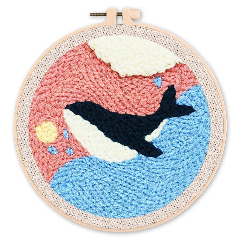 Punch needle Figured'Art - "JOLIE BALEINE BLEUE"