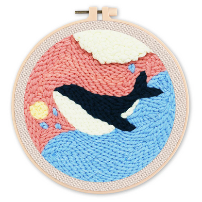 Punch needle Figured'Art - "JOLIE BALEINE BLEUE"