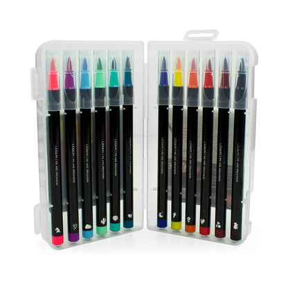 Set de 12 feutres pinceaux - Brush markers - Bright colours