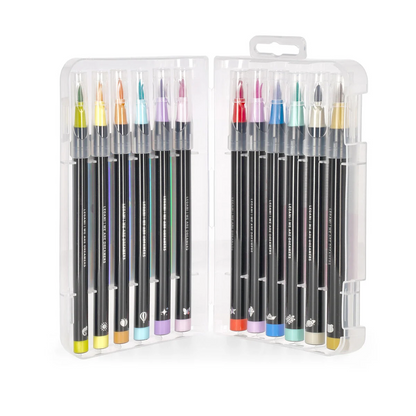 Set de 12 feutres pinceaux - Brush markers - Pastel colours