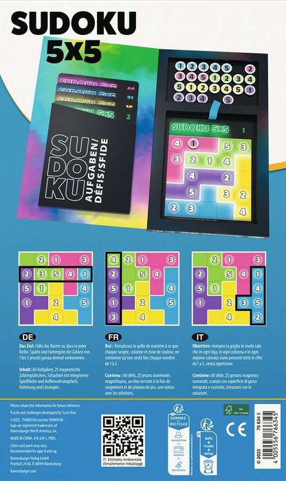 Sudoku 5x5 - jeu de logique magnétique
