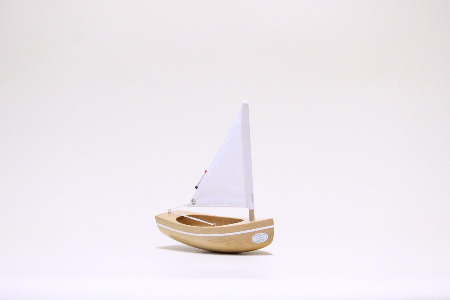 Bateau le Bâchi - 17 cm - Bois naturel