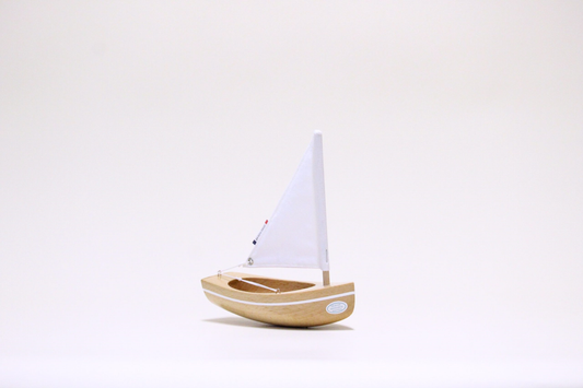 Bateau le Bâchi - 17 cm - Bois naturel
