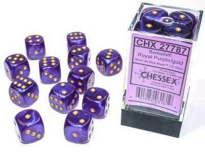 CHESSEX - Dé à l'unité - LUMINARY - Violet Royal/Or