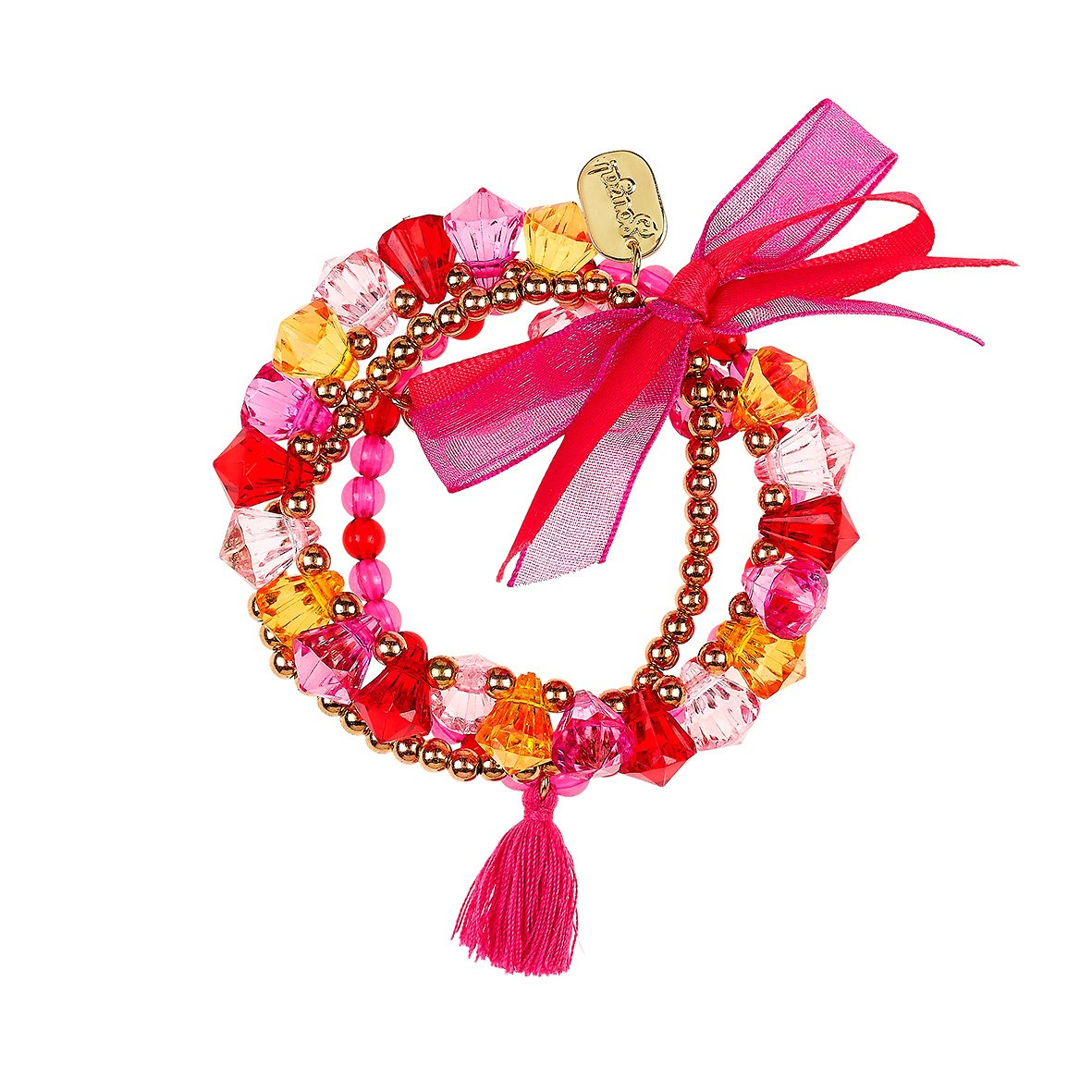 Bracelet Anemoon rose rouge