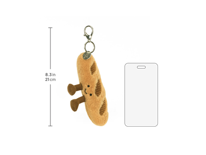 Amuseables Baguette Bag Charm - 4cm x 15cm x 8cm
