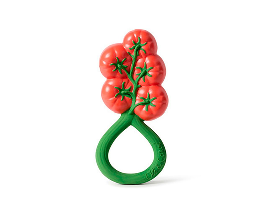 Hochet Anneau de Dentition Tomato Rattle Toy - 13,5 cm