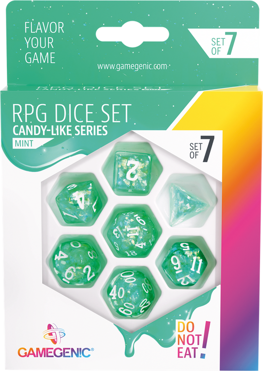 Candy-like Series - Mint- Set de 7 Dés