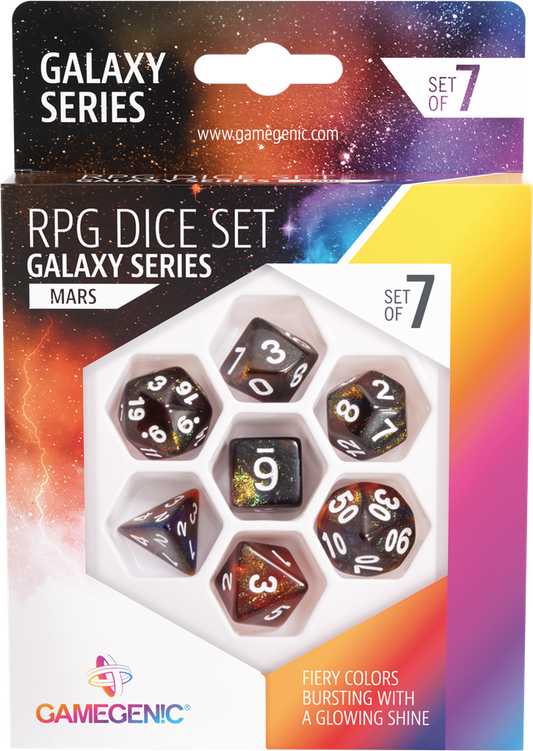 Galaxy Series - Mars- Set de 7 Dés JDRGamegenic