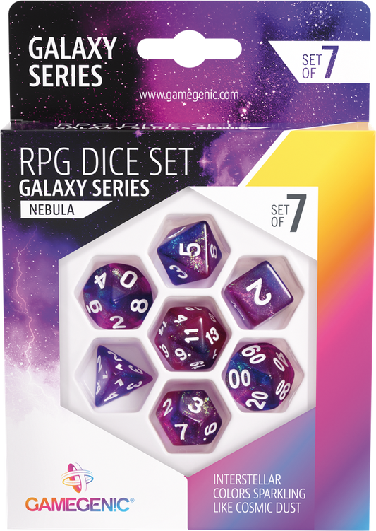 Galaxy Series - Nebula- Set de 7 Dés JDRGamegenic