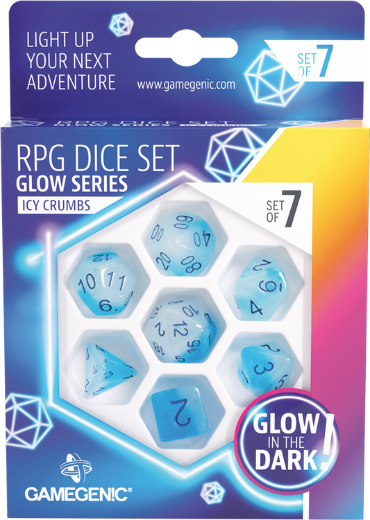 Glow Series -Icy Crumbs- Set de 7 Dés