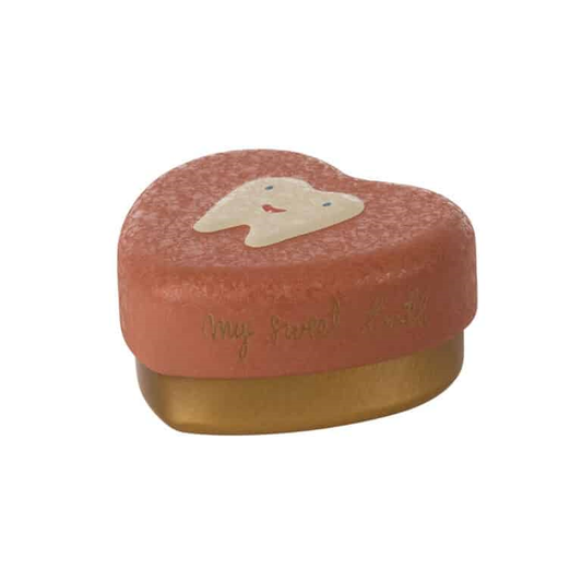 Boîte à dents, en forme de cœur - Rose