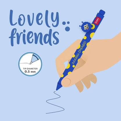 GEL PEN WITH ANIMAL DECORATION - LOVELY FRIENDS - MONSTER