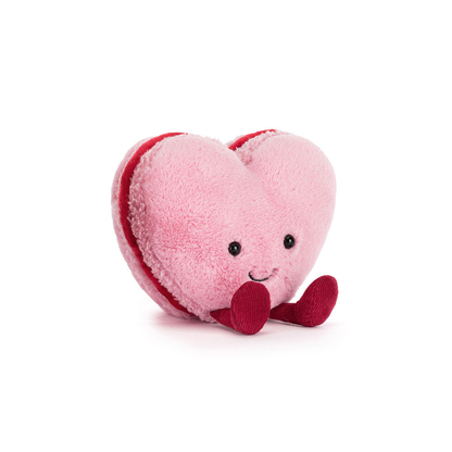 Amuseables Colette Heart Macaron (Pink) - 13cm x 12cm x 6cm