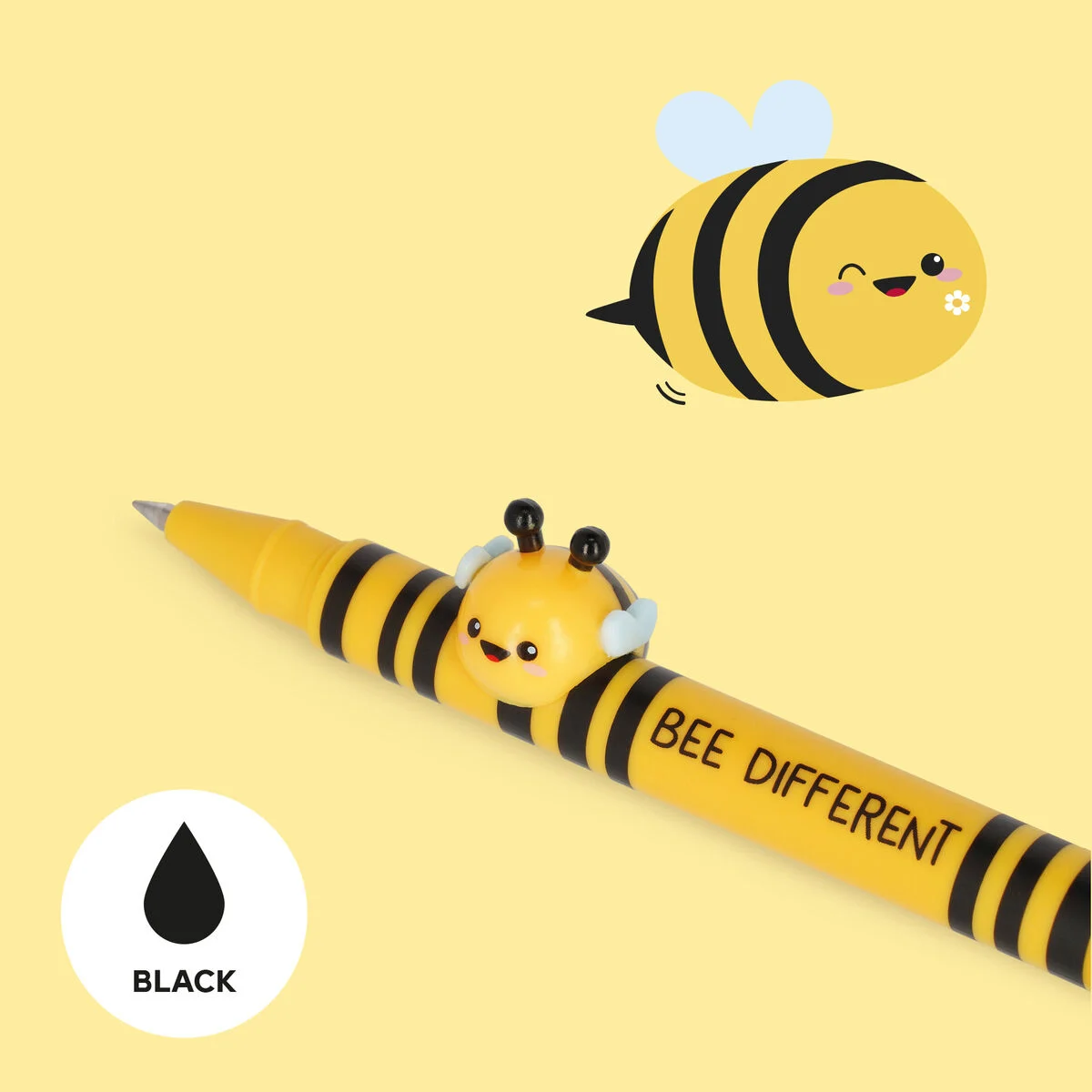 GEL PEN WITH ANIMAL DECORATION - LOVELY FRIENDS - BEE