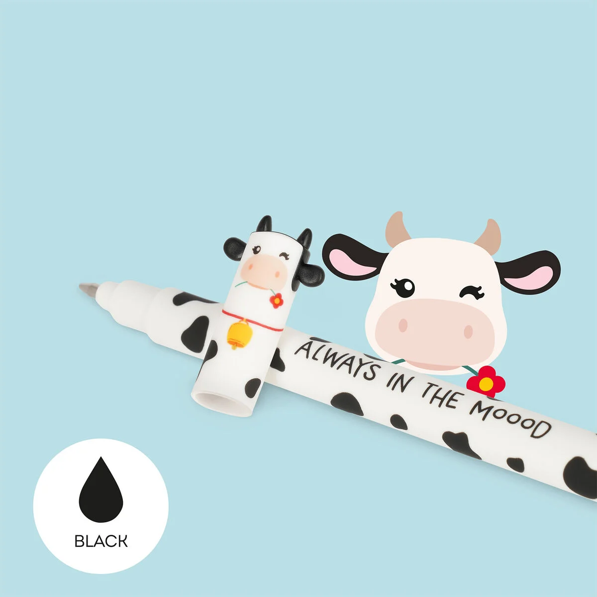 SET OF 4 ERASABLE PENS - COW + PIGGY + DONKEY + ROOSTER