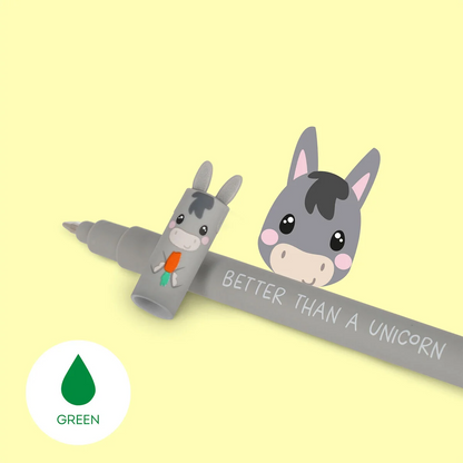 SET OF 4 ERASABLE PENS - COW + PIGGY + DONKEY + ROOSTER