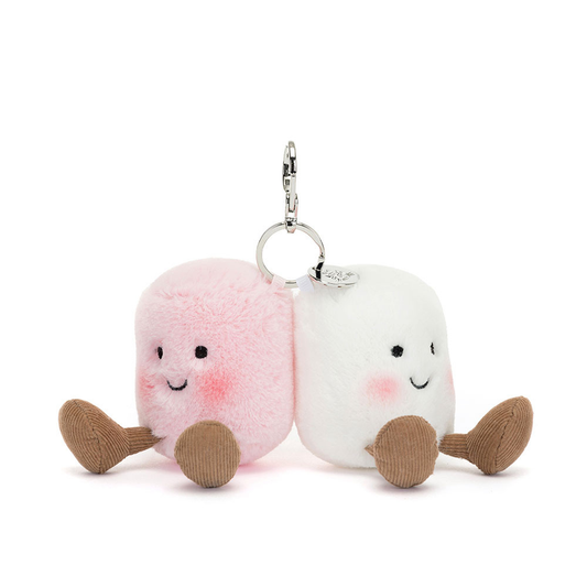 Amuseables Pair of Marshmallows Bag Charm - 15cm x 11cm x 5cm