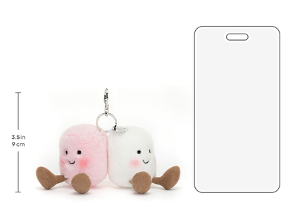 Amuseables Pair of Marshmallows Bag Charm - 15cm x 11cm x 5cm