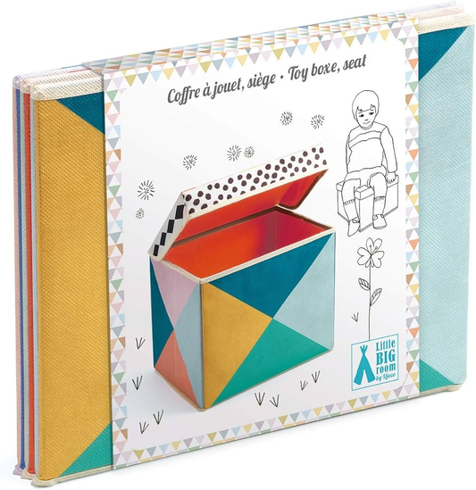 Coffre à jouets siège – Multicolore