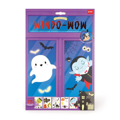 35 AUTOCOLLANTS ÉLECTROSTAT. - WINDO- WOW - HALLOWEEN