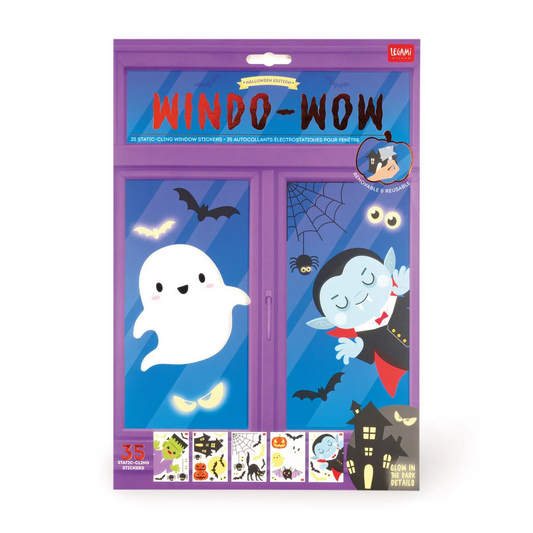 35 AUTOCOLLANTS ÉLECTROSTAT. - WINDO- WOW - HALLOWEEN