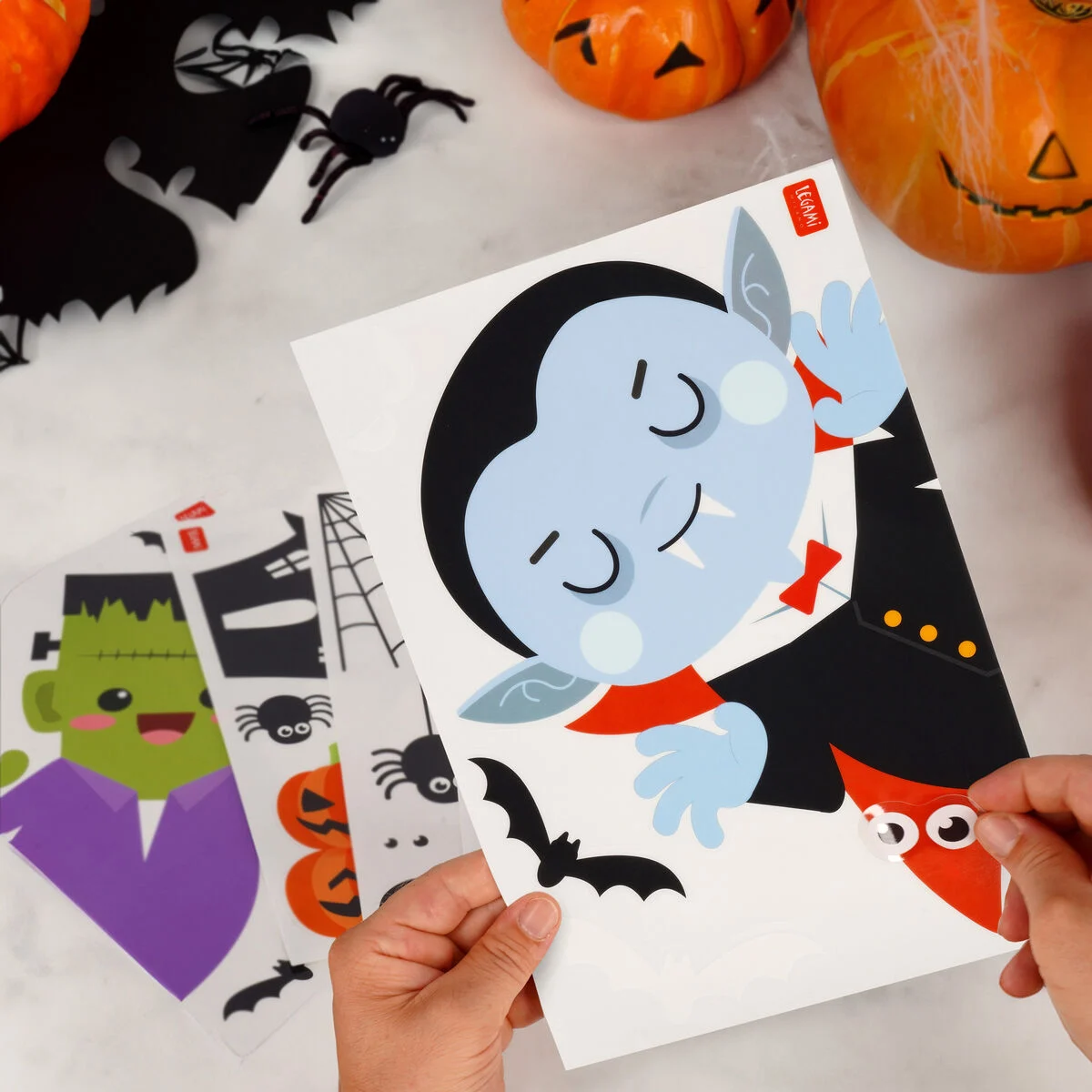 35 AUTOCOLLANTS ÉLECTROSTAT. - WINDO- WOW - HALLOWEEN