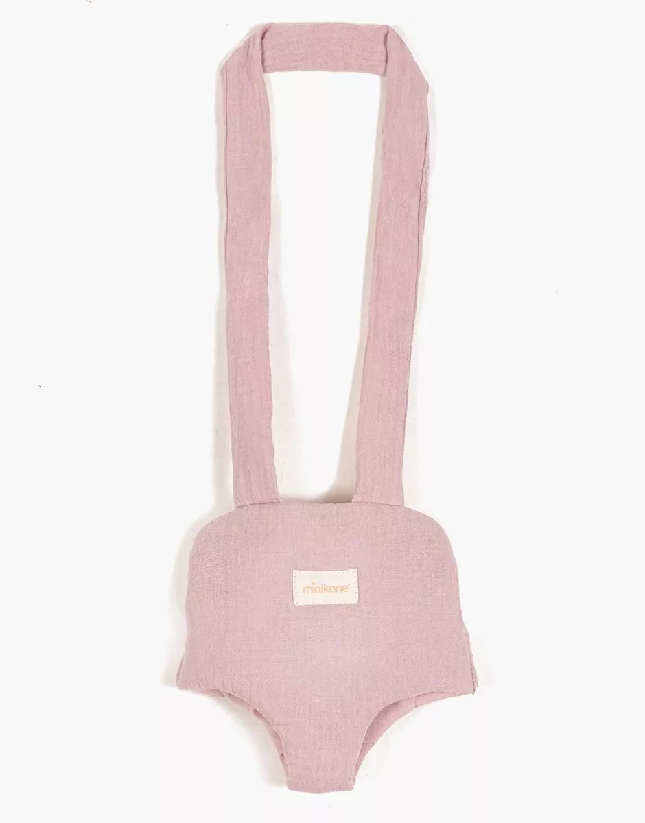 Porte poupée en gaze de coton rose orchidée
