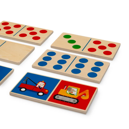 Domino véhicules en bois Les Popipop