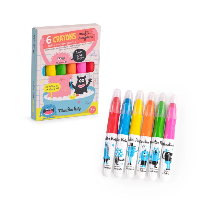 6 crayons-multisurfaces Les Schmouks