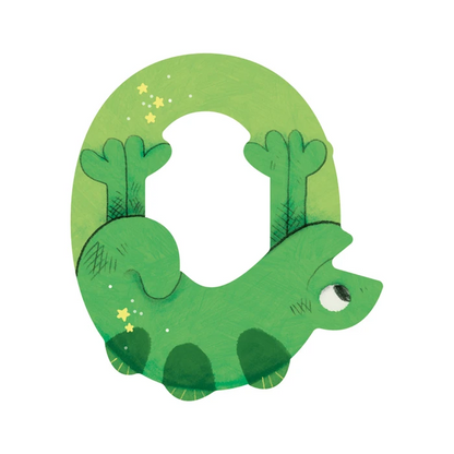 Lettre en bois - O Vert